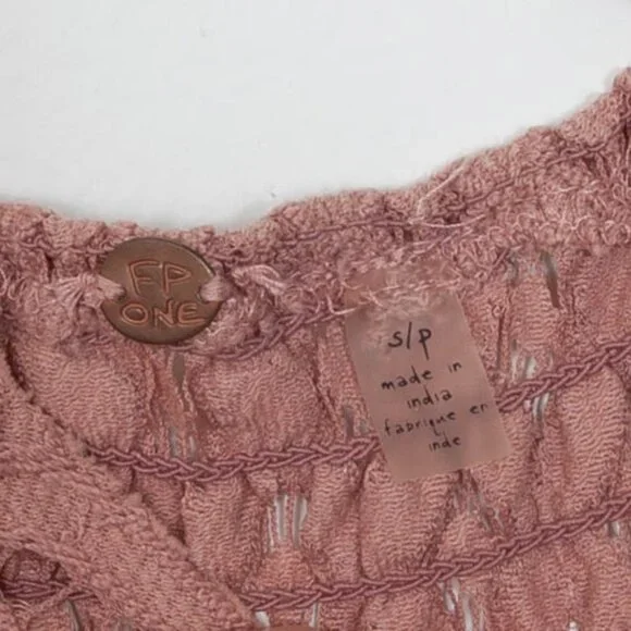 Free People One Adella Lace Slip Maxi Dress Rose Pink Womens Size Small - Picture 9 of 16